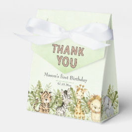 Safari Wild One Waterverf Verjaardag Bedankdoosjes