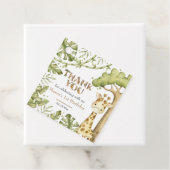 Safari Wild One Waterverf Verjaardag Bedankjes Labels (In situ)