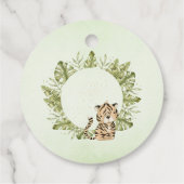 Safari Wild One Waterverf Verjaardag Bedankjes Labels (Achterkant)