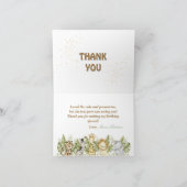 Safari Wild One Waterverf Verjaardag Bedankkaart (Binnen)