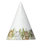 Safari Wild One Waterverf Verjaardag Feesthoedjes (Achterkant)