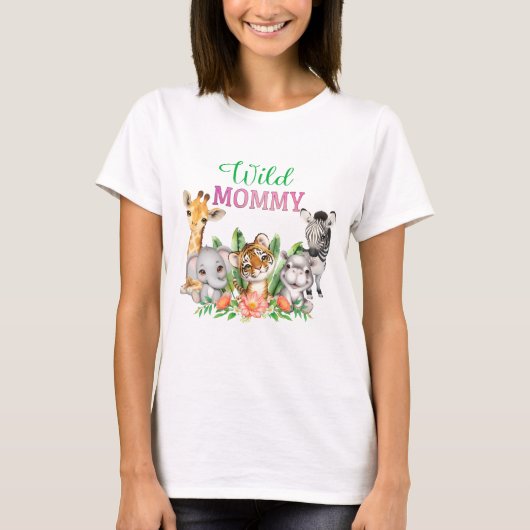 Safari Wild One Waterverf Verjaardag T-shirt (Voorkant)
