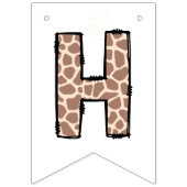 Safari Wild One Waterverf Verjaardag Vlaggetjes (Tweede vlag)