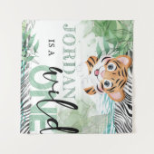 Safari Wild Verjaardag Leeuw Persoonlijk Wandkleed (Voorkant (horizontaal))