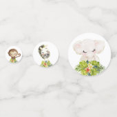 Safari Wild Zoo Baby Animals Baby shower Confetti (Voorkanten)
