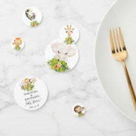 Safari Wild Zoo Baby Animals Baby shower Confetti