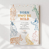 Safari Wilde Dieren 2e Verjaardag uitnodiging