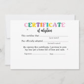 Safari Wilde Dieren Goedkeuringscertificaat Birthd Kaart (Voorkant)