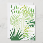 Safari Wilde Dieren Greenery Baby shower Kaart (Achterkant)