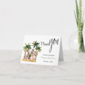 Safari Wilde Dieren Tropisch Baby shower Bedankkaart (Voorkant)