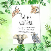 Safari Wilde Dieren Verjaardag Kaart