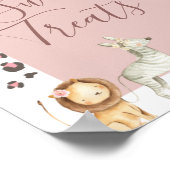 Safari Wilde Dieren waterverf Sweet Behandelbord Poster (Hoek)
