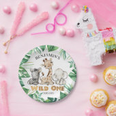 Safari Wilde Eén verjaardag Papieren Bordje (Feest)