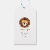 Safari wilde eerste verjaardag cadeaulabel (Voorkant)