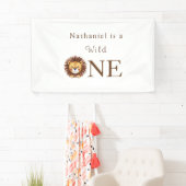 Safari wilde eerste verjaardag  spandoek (Insitu)