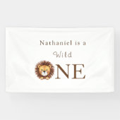 Safari wilde eerste verjaardag  spandoek (Horizontaal)