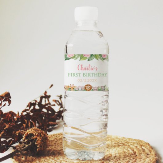 Safari Wilde Etiket op één dag waterflesje