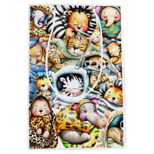 Safari wilde jungle dieren slaapzakken schattige k medium cadeauzakje