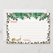 Safari Wilde meisjes eenmalige tijdcapsulekaarten Kaart (Voorkant)