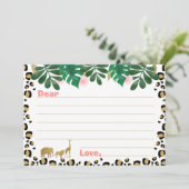 Safari Wilde meisjes eenmalige tijdcapsulekaarten Kaart (Staand voorkant)