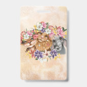 Safari wildebras babyshower uitnodiging goud badge (Achterkant)