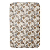 Safari Wildflowers - Moderne dierenprint Badmat (Voorkant Verticaal)