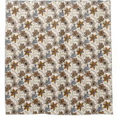 Safari Wildflowers - Moderne dierenprint Douchegordijn (Voorkant)