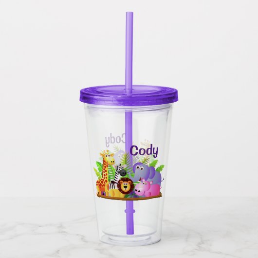 Safari Wildlife Acryl Drinkbeker (Voorkant)