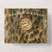 Safari Wildlife All in One Trouwkaart All In One Uitnodiging (Achterkant)