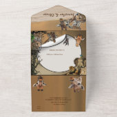 Safari Wildlife All in One Wedding Invite All In One Uitnodiging (Buitenkant)