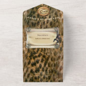 Safari Wildlife All in One Wedding Invite Uitnodiging (Buitenkant)