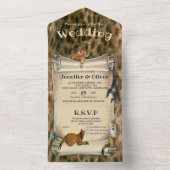 Safari Wildlife All in One Wedding Invite Uitnodiging (Binnen)
