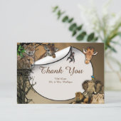 Safari Wildlife bedankkaart (Staand voorkant)