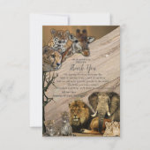 Safari Wildlife bedankkaart RSVP Kaartje (Voorkant)