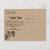 Safari Wildlife Bedankt Aankondigingskaart (Achterkant)