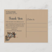 Safari Wildlife Bedankt Aankondigingskaart (Achterkant)