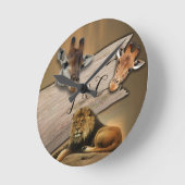 Safari Wildlife Clock Ronde Klok (Hoek)