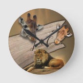 Safari Wildlife Clock Ronde Klok (Voorkant)