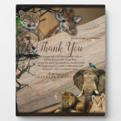 Safari Wildlife Dank je wel Plaque Fotoplaat (Voorkant)