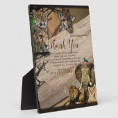 Safari Wildlife Dank je wel Plaque Fotoplaat (Zijkant)