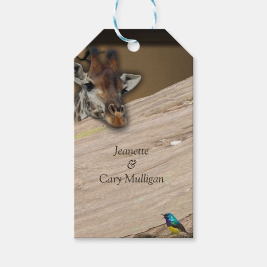 Safari Wildlife Gift Label Cadeaulabel (Voorkant)