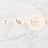 Safari Wildlife Leuke Dieren Baby shower Confetti (Achterkanten)