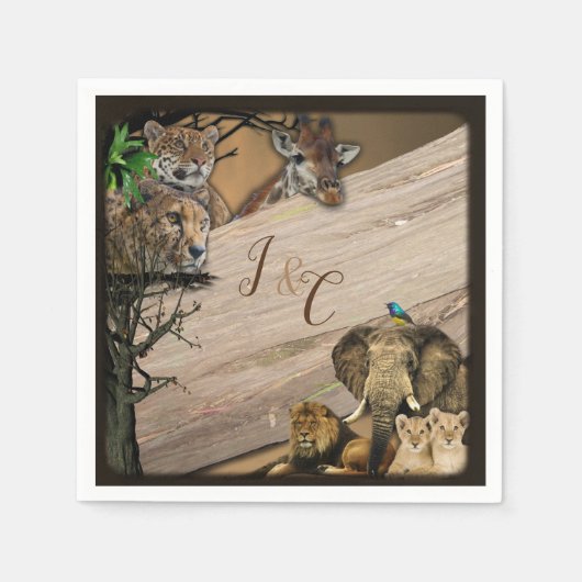 Safari Wildlife Party servetten (Voorkant)