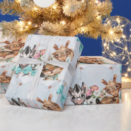 Safari wildon baby name oerwoud met dieren cadeaupapier