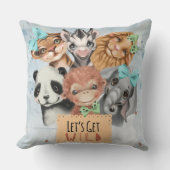 Safari Wildone baby Blue Kussen (Voorkant)