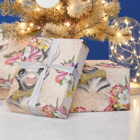 Safari wildone baby name oerwoud met dierenonmidde cadeaupapier (Feestdagen)