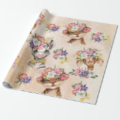 Safari wildone baby name oerwoud met dierenonmidde cadeaupapier (Uitgerold)