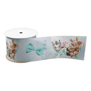 Safari wildone baby shower Junlge Ribbon Satijnen Lint