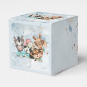 Safari wildone baby shower nodigBlue Bedankdoosjes (Voorkant Zijde)