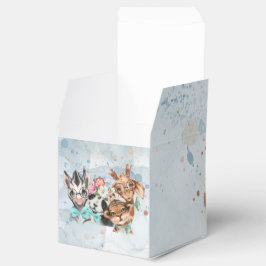 Safari wildone baby shower nodigBlue Bedankdoosjes